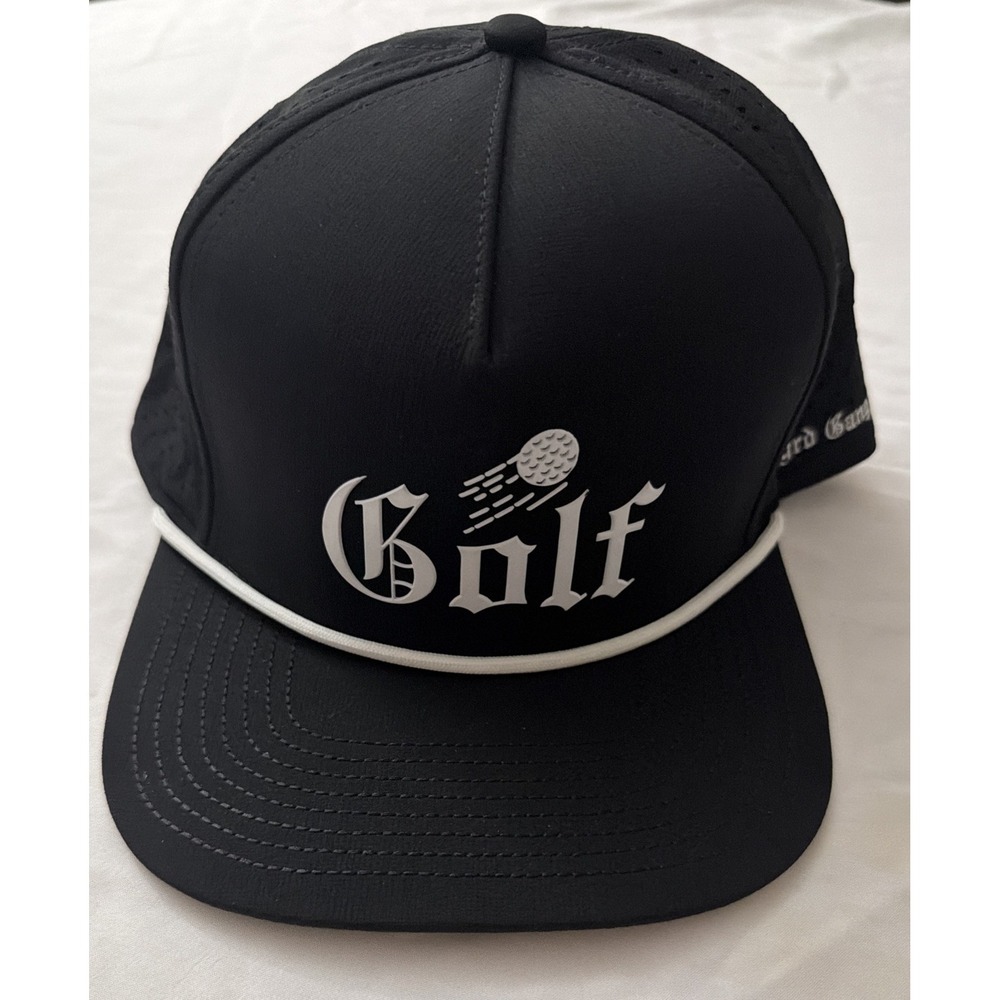 NWOT Byrd Gang Performance Golf Hat Snapback Golf Logo With Rope Black